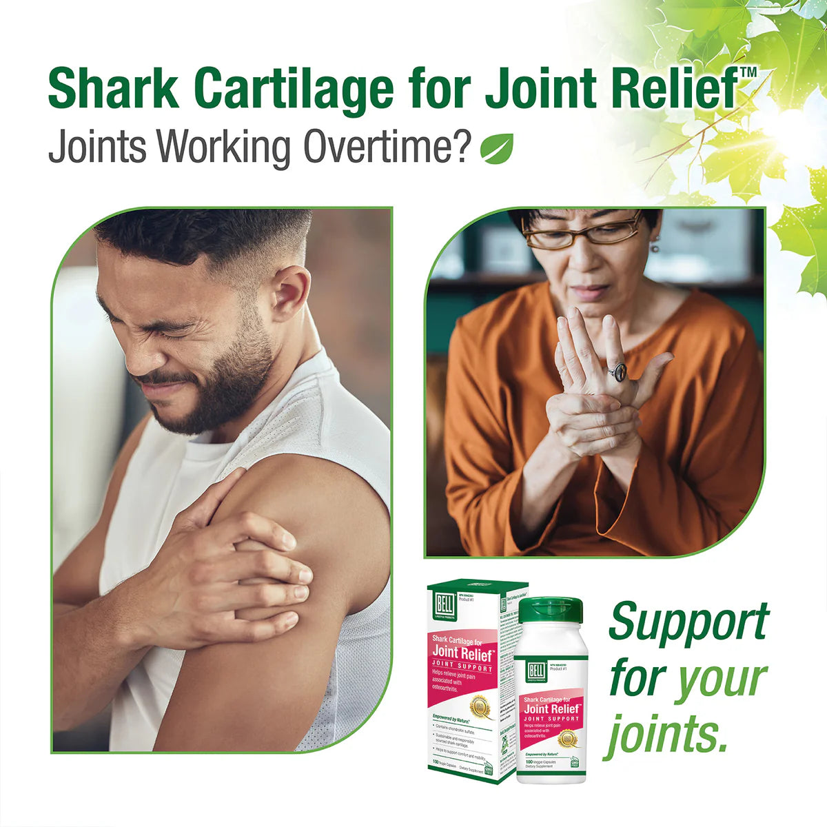 Shark Cartilage Joint Relief™ | Bell® | 100 or 200 Capsules