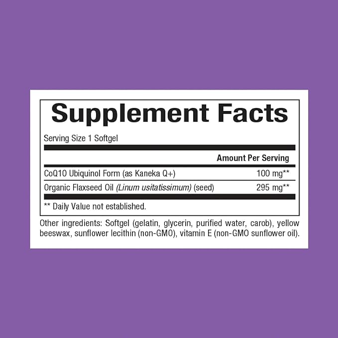 Ubiquinol Active CoQ10 100 mg by Natural Factors® – Cardiovascular & Cellular Energy Support | Softgels