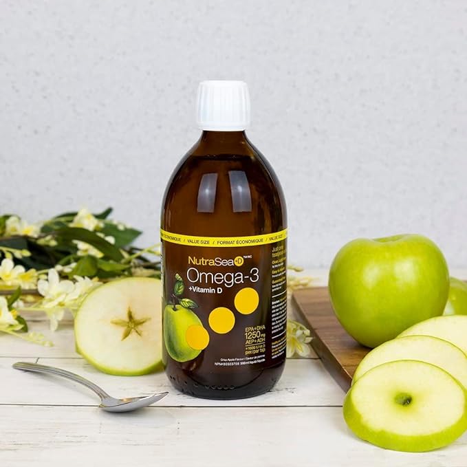 Omega-3+Vitamin D, Crisp Apple | NutraSea® | 16.9 fl oz (500 ml) or 6.8 fl oz (200 ml)