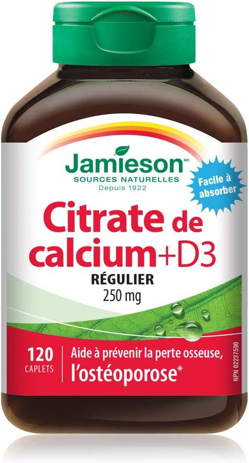 Calcium Citrate & Vitamin D3 | Jamieson™ | 120 Caplets