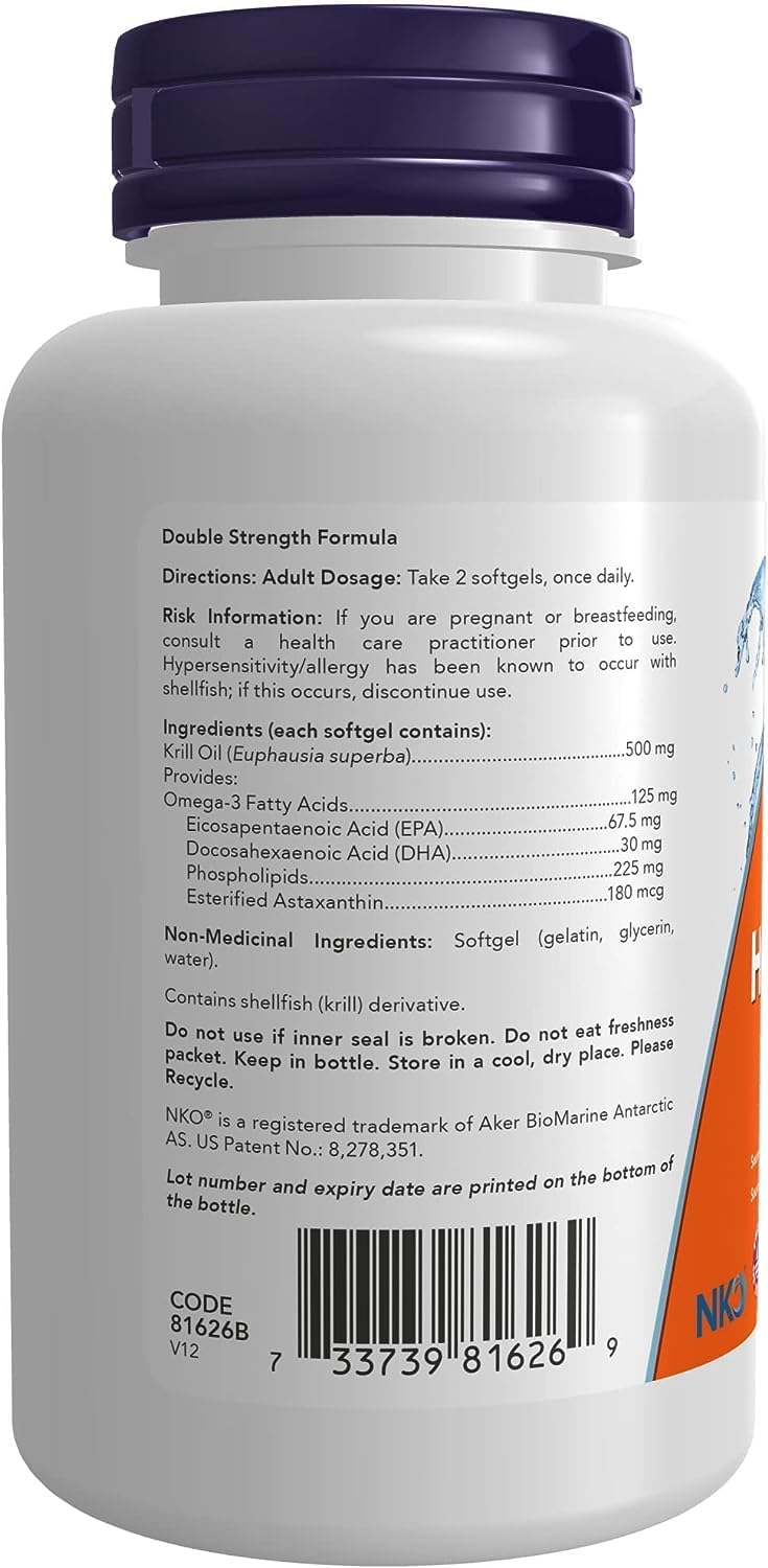 Krill Oil 500 mg | NOW® | 60 or 120 Softgels