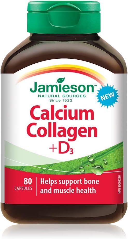 Calcium Collagen + D3 | Jamieson™ | 80 Capsules