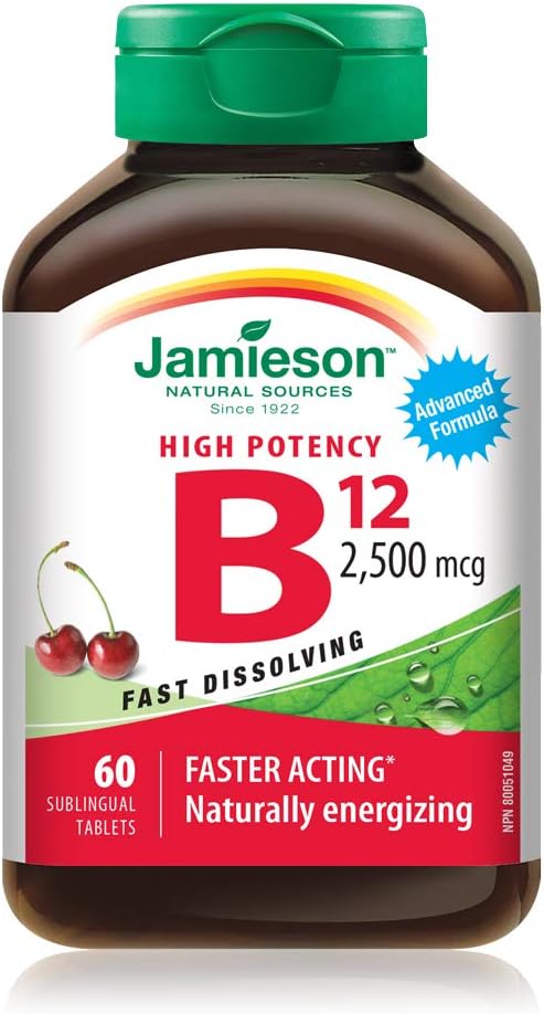Vitamin B12 2,500 mcg Fast-Dissolving | Jamieson™ | 60 Tablets