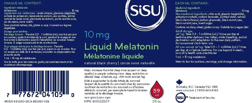 Liquid Melatonin 10 mg | SISU | 59 mL