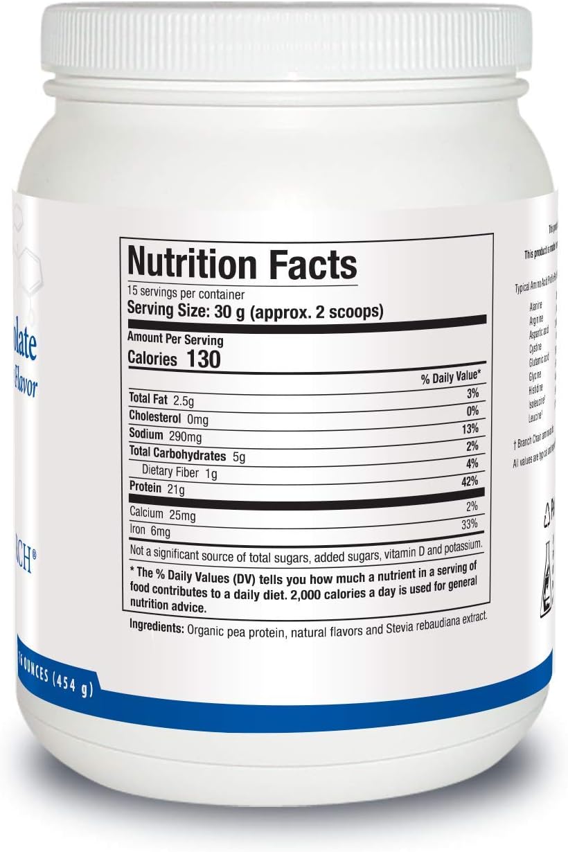 Pea Protein Isolate Powder | Biotics Research® | 21 oz
