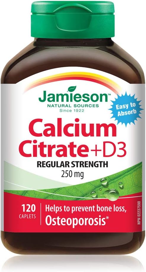 Calcium Citrate & Vitamin D3 | Jamieson™ | 120 Caplets