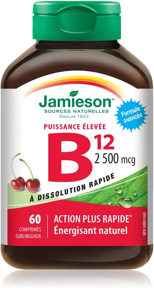 Vitamin B12 2,500 mcg Fast-Dissolving | Jamieson™ | 60 Tablets