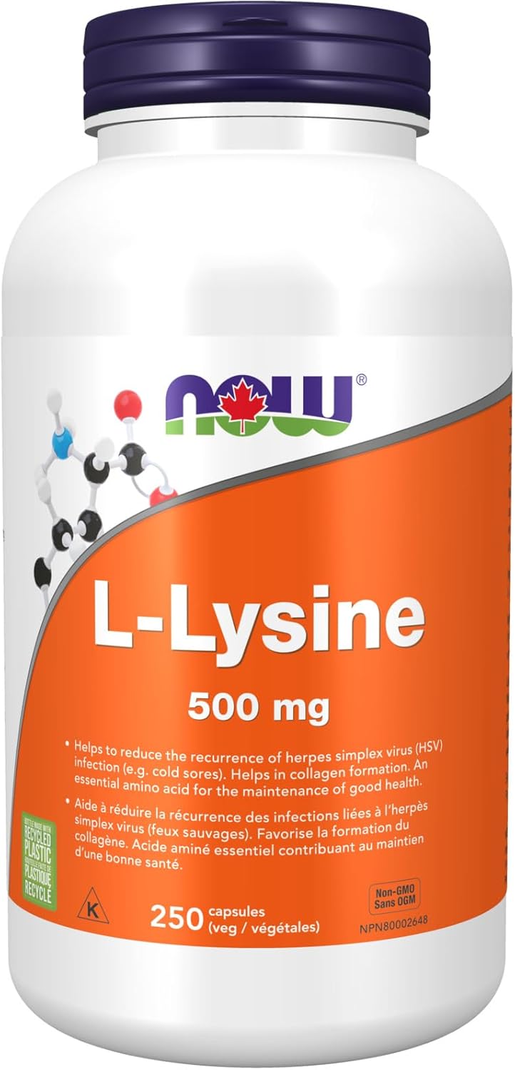 Lysine 500mg | NOW® | 250 Veg Capsules
