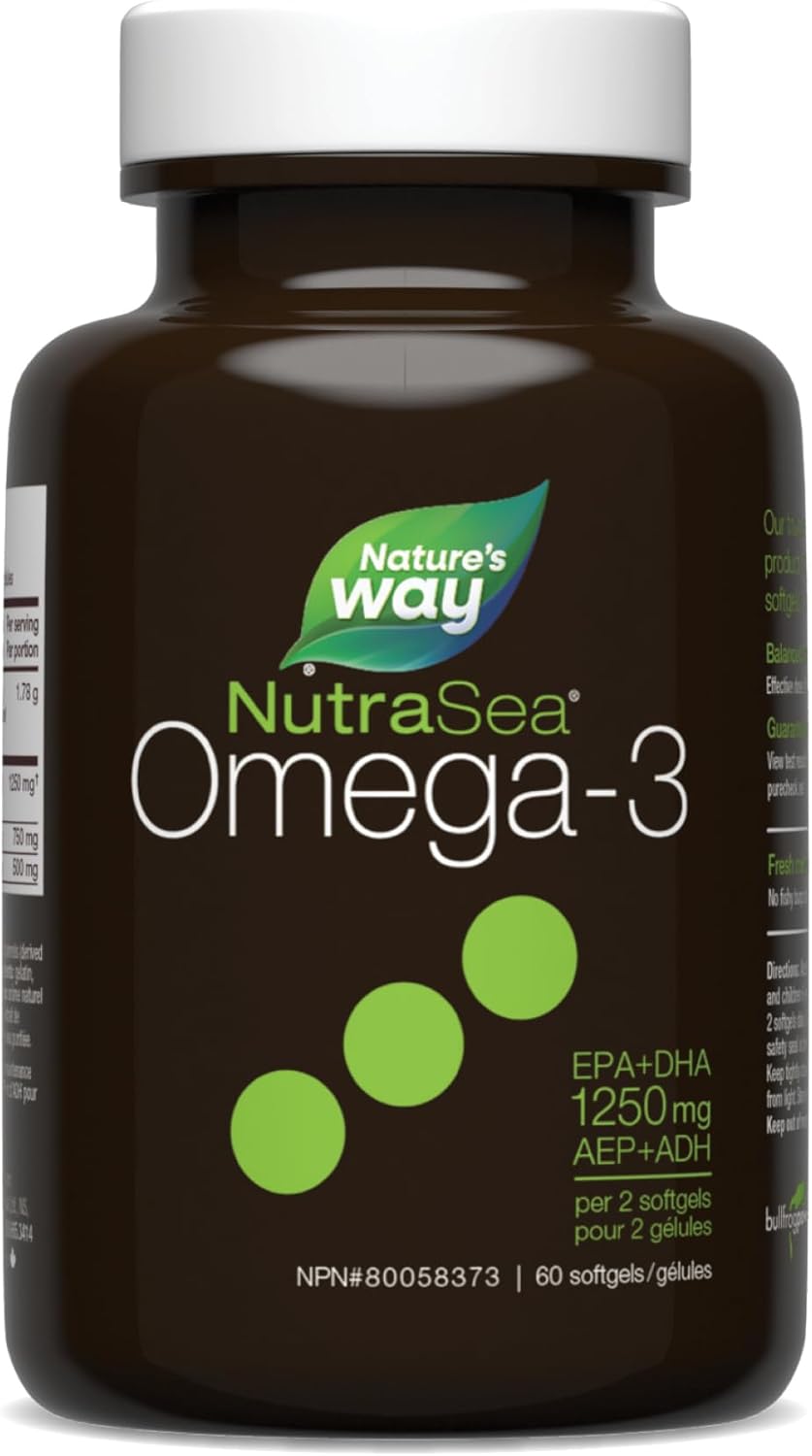 Omega-3 Liquid Gels - Mint | NutraSea® | 60 or 100 or 150 Softgels
