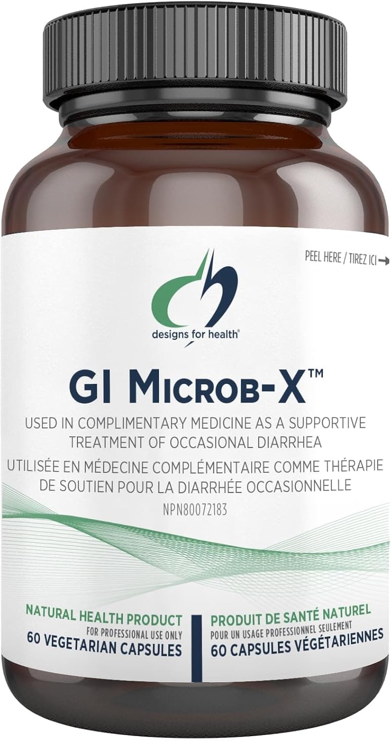 GI Microb-X™ by Designs for Health® – Botanical Gut & Microbial Balance Support | 60 Vegetarian Capsules