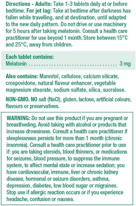 Melatonin 3 mg (Fast Dissolving) | Jamieson™ | 100 Tablets