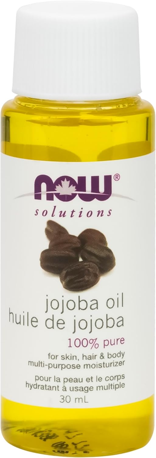Organic Jojoba Oil (ECO2) by NOW® – Pure Multi-Purpose Moisturizing Carrier Oil for Skin & Hair | 30, 118, 237 or 437 mL