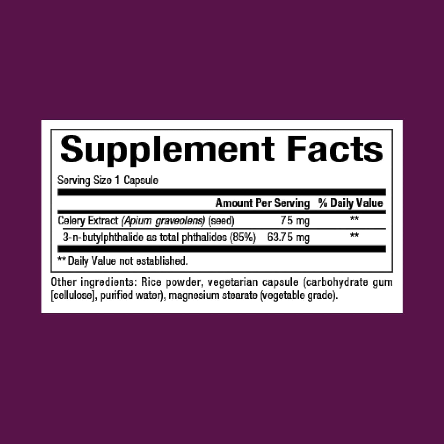Celery Seed Extract | Natural Factors® | 60 Capsules