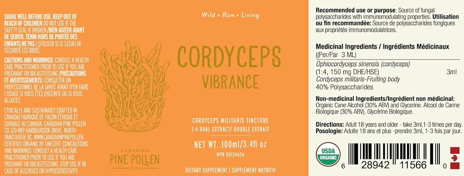 Cordyceps Tincture | Canadian Pine Pollen® | 100 mL