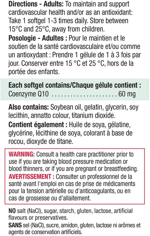 CoQ10 60mg | Jamieson™ | 80 Softgels