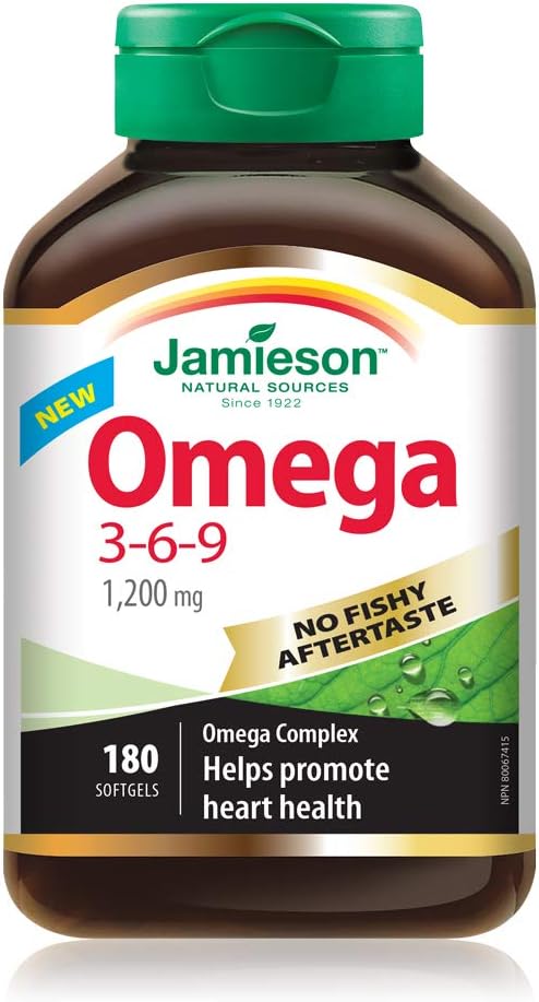 Omega 3-6-9 (No Fishy Aftertaste) | Jamieson™ | 180 Softgels