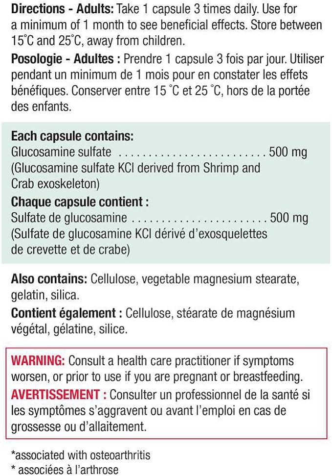 Glucosamine 500 mg | Jamieson™ | 360 Capsules