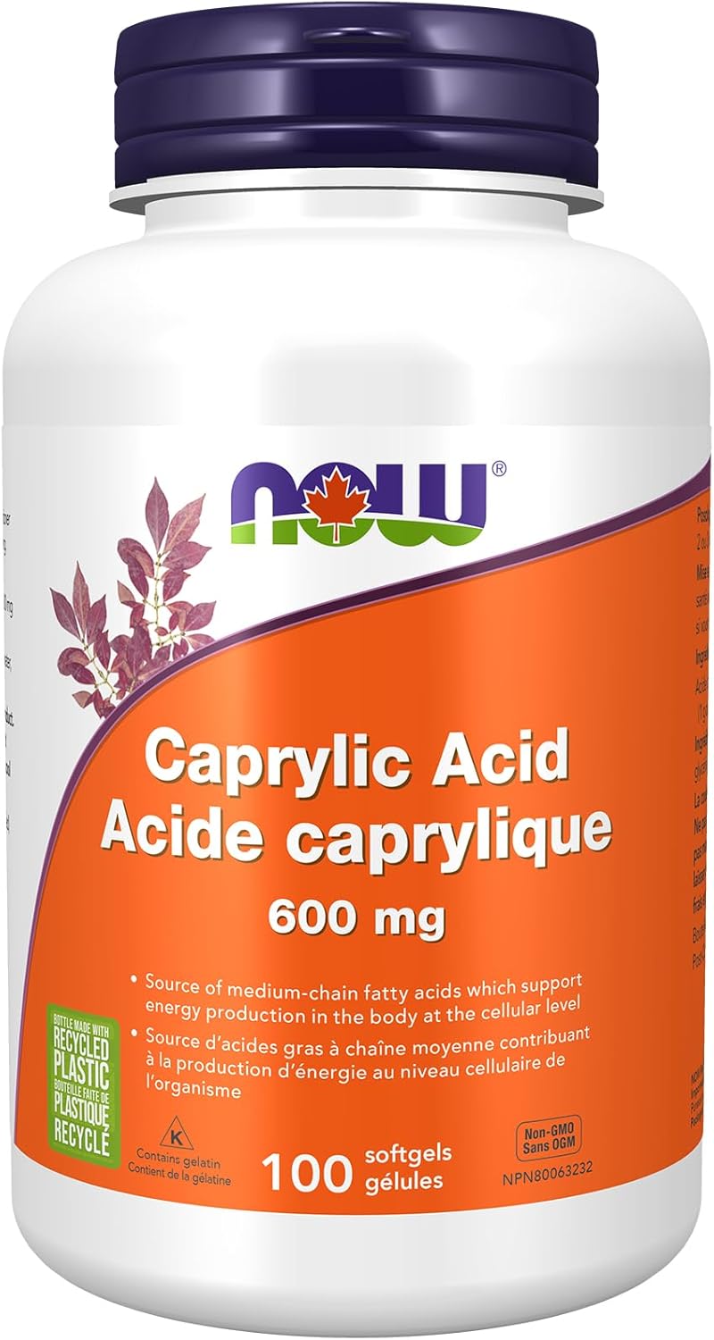 Caprylic Acid 600 mg | NOW® | 100 Softgels