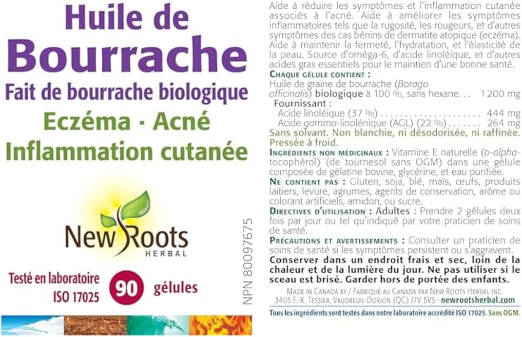 Borage Oil | New Roots HERBAL® | 90 softgels