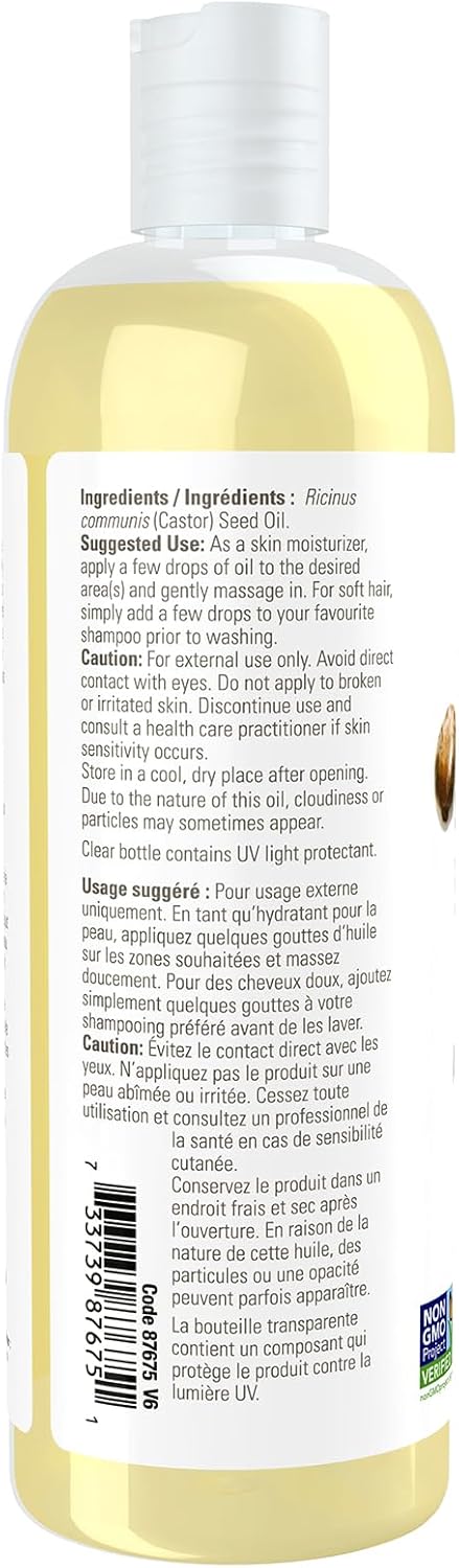 Castor Oil, Expeller Pressed | NOW® | 118 or 473 mL