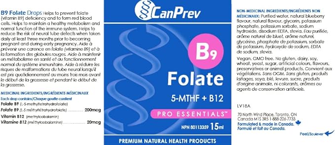 B9 Folate Drop | CanPrev | 15 mL