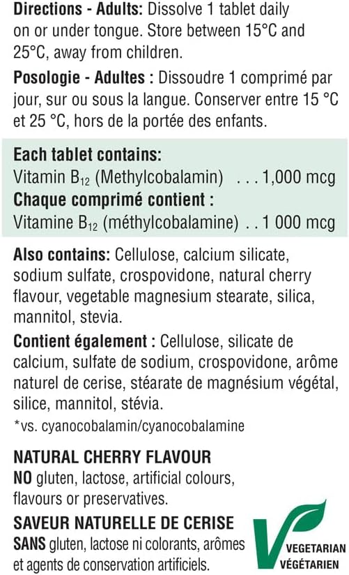 Vitamin B12 (Fast-Dissolving) | Jamieson™ | 100 or 150 Sublingual tablets