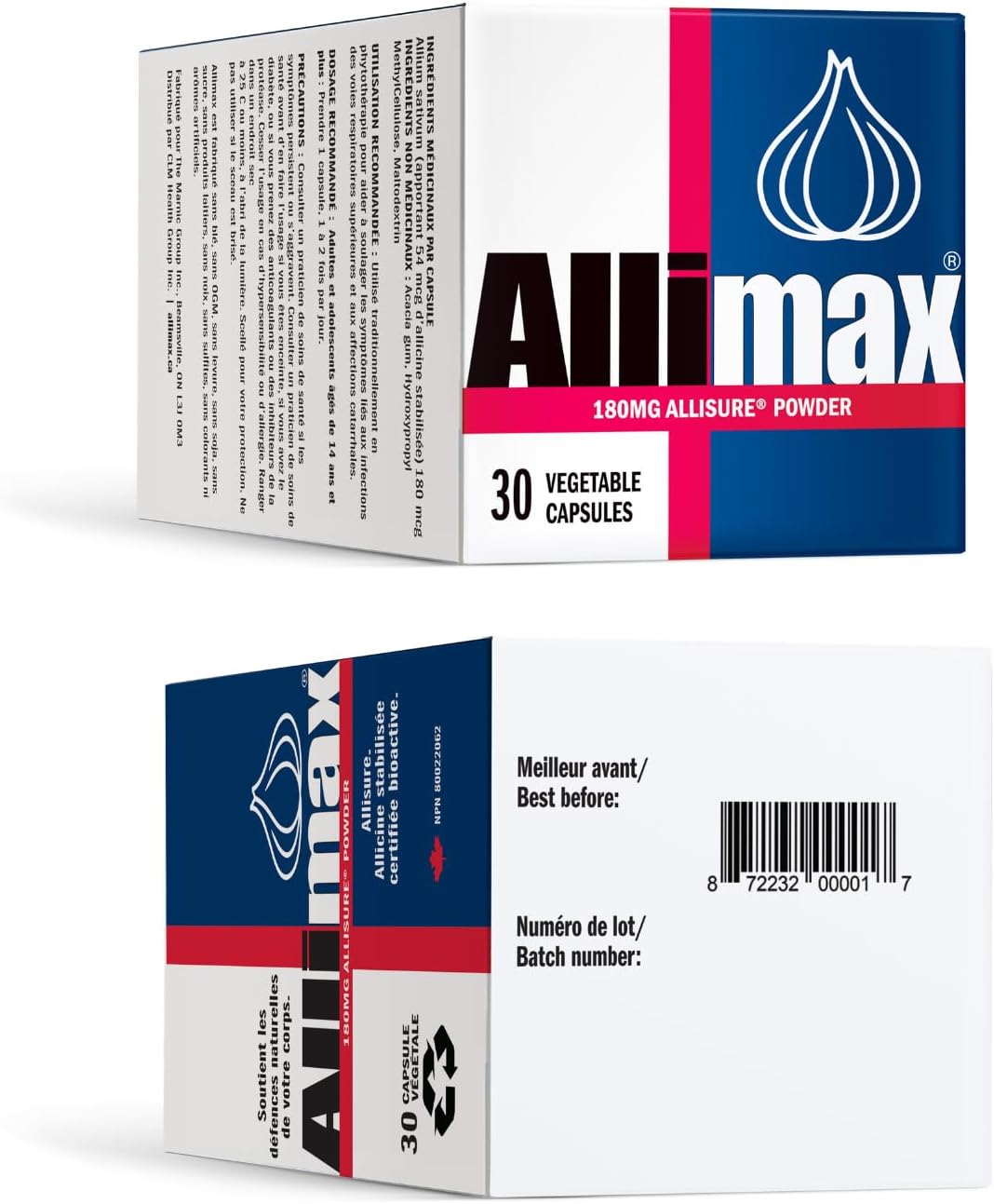 Allicin Capsules - 180mg | Allimax® | Different Sizes