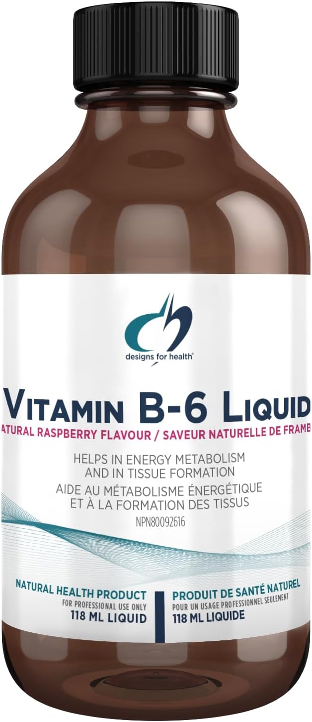 Vitamin B-6 Liquid by Designs for Health® – Pyridoxine Support | 118 mL (4 fl oz)