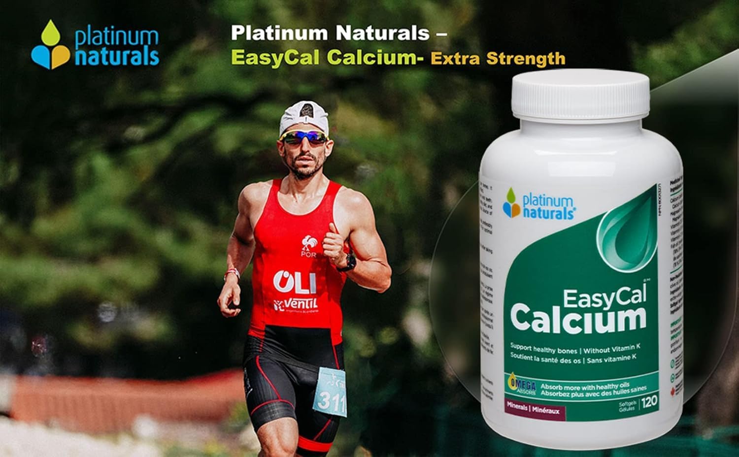 EasyCal Calcium by Platinum Naturals – Extra Strength Bone Support | 120 or 240 Softgels