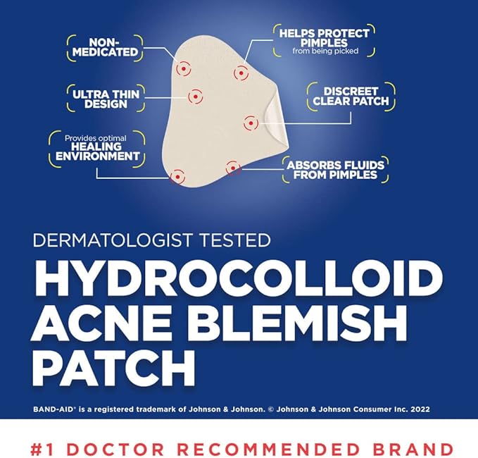 HYDRO SEAL™ Non-Medicated Hydrocolloid Acne Blemish Patches | BAND-AID® | 7 Count