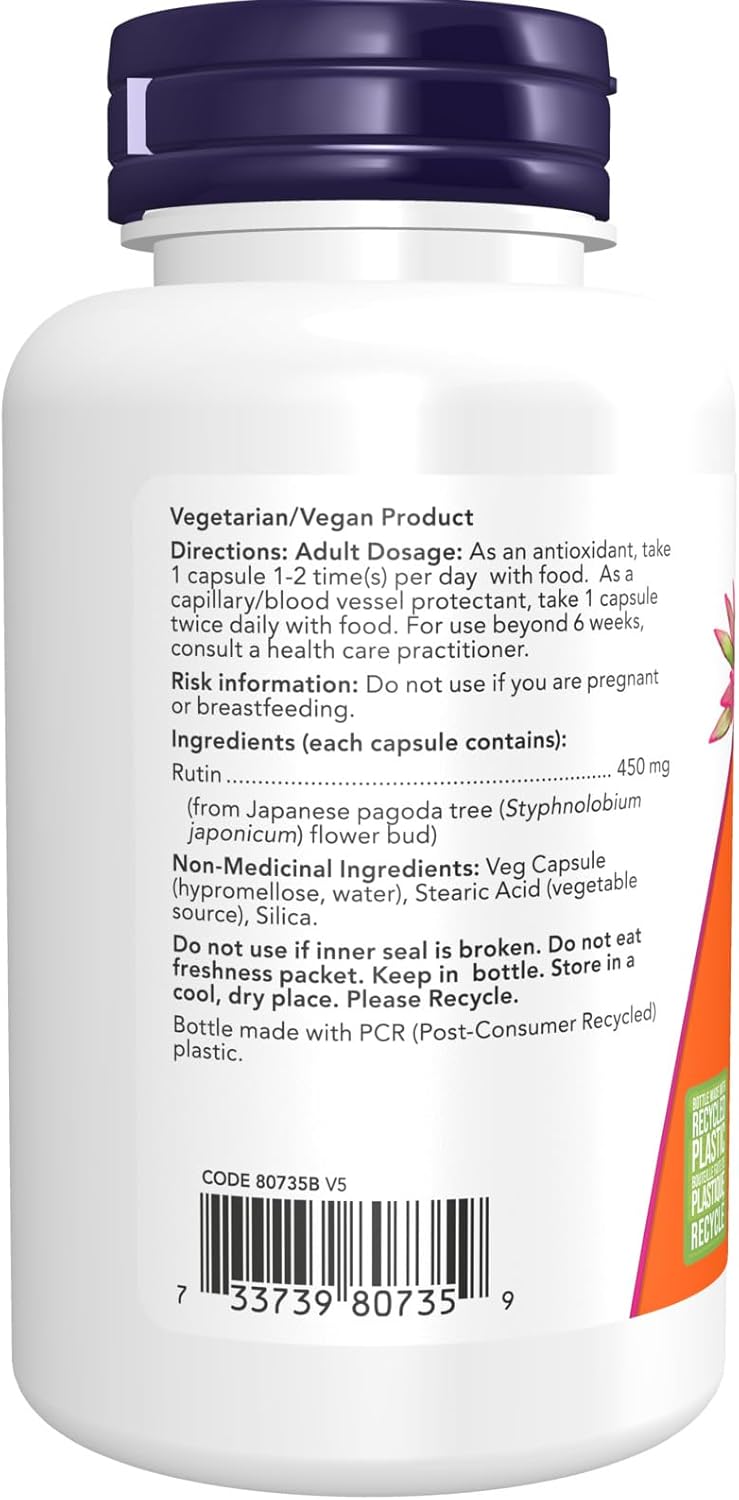 Rutin 450mg | NOW® | 100 Veg Capsules