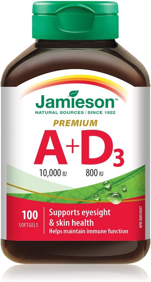Vitamin A & Vitamin D | Jamieson™ | 100 Softgels