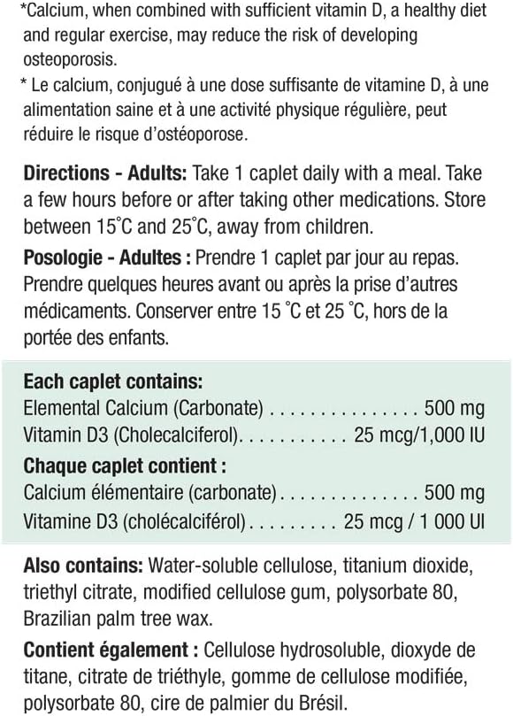 Calcium & Vitamin D3 | Jamieson™ | 90 Caplets