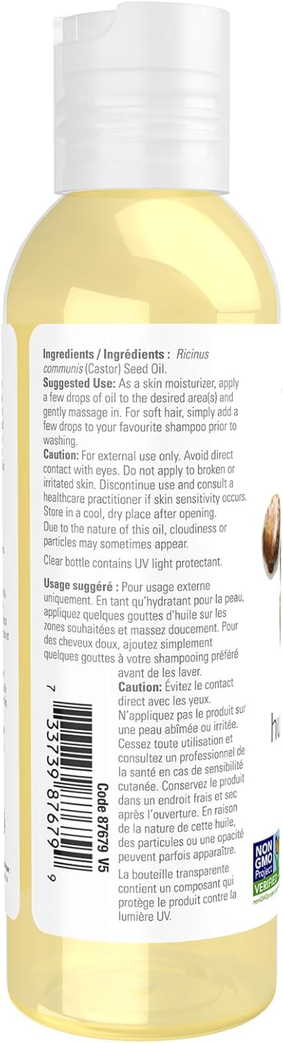 Castor Oil, Expeller Pressed | NOW® | 118 or 473 mL