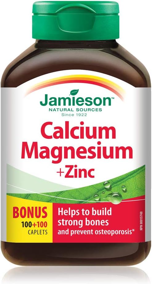 Calcium Magnesium & Zinc | Jamieson™ | 120 OR 200 Caplets