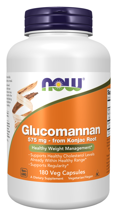 Glucomannan 575 mg | NOW® | 180 Veg Capsules