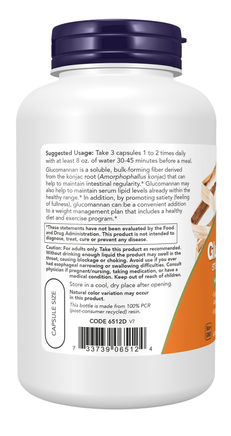 Glucomannan 575 mg | NOW® | 180 Veg Capsules