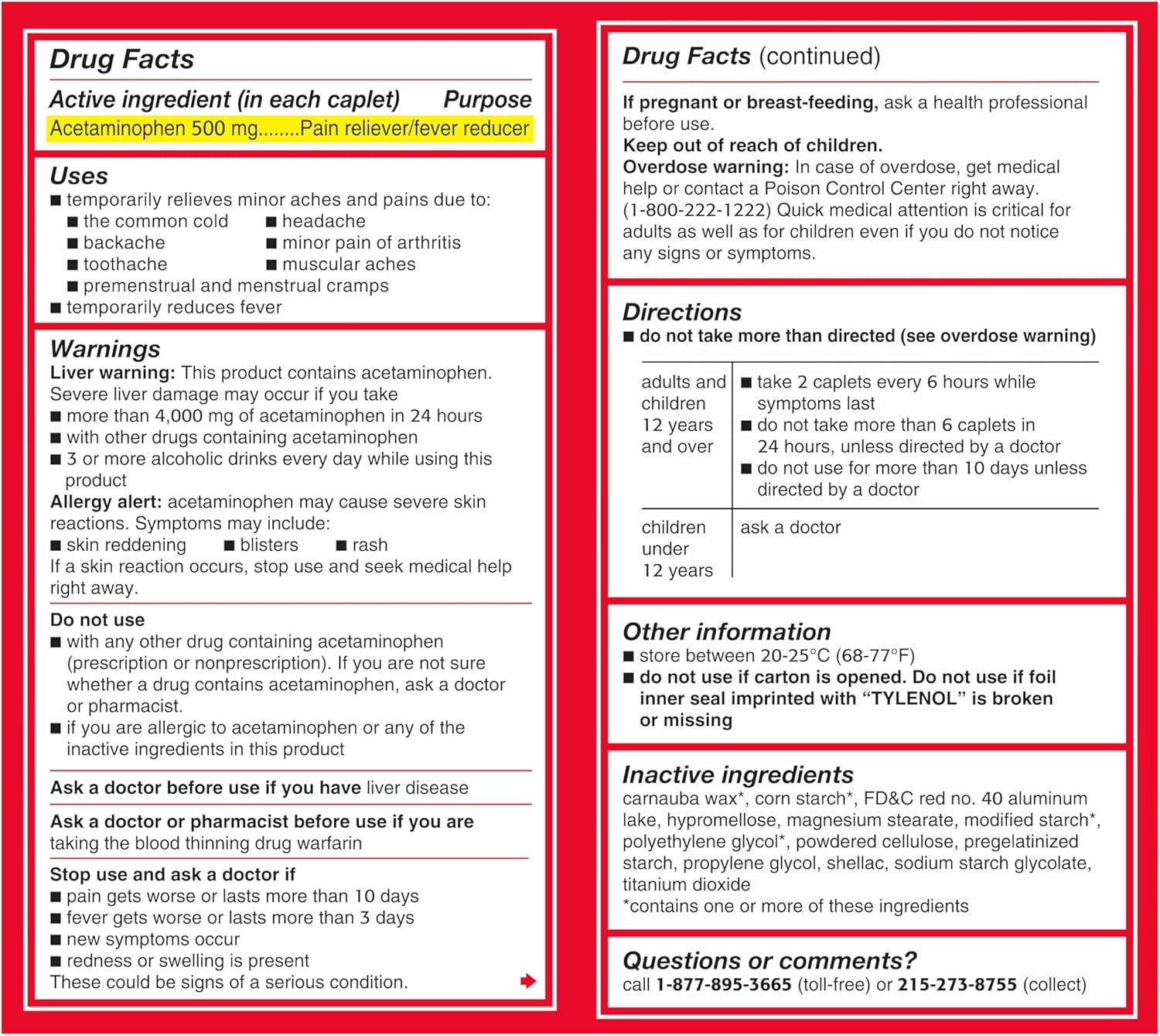 Extra Strength Caplets | TYLENOL® | 50 or 100 or 150 Caplets