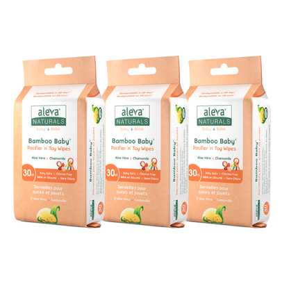 Bamboo Baby Pacifier 'n' Toy Wipes | aleva® Naturals | 30pk