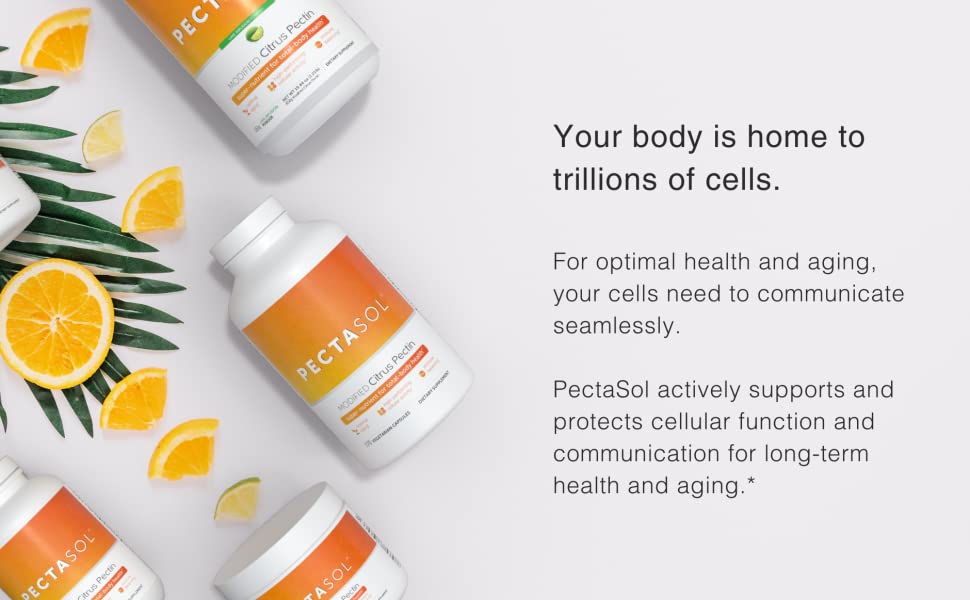 PectaSol® Capsules by ecoNugenics – Modified Citrus Pectin for Cellular & Immune Health | 90 or 270 Vegetarian Capsules