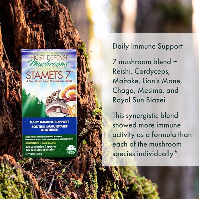 Stamets 7® Capsules | Host Defense® Mushrooms™ | Various Sizes