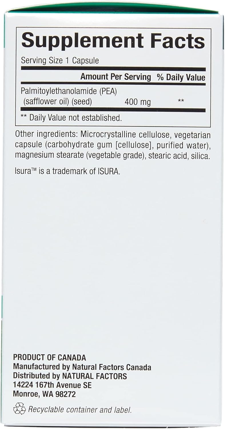 PEA400 Palmitoylethanolamide | Natural Factors® | 90 Capsules