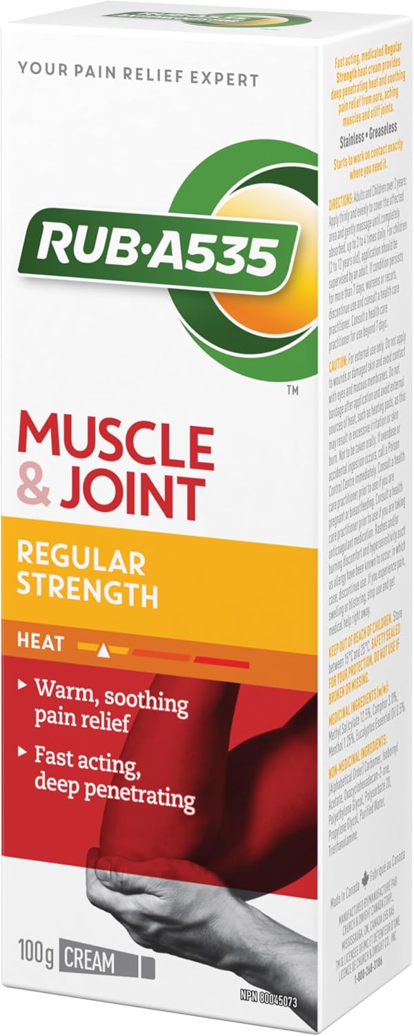 Muscle & Joint Regular Strength Heat Cream | RUB•A535| 50 or 100 g