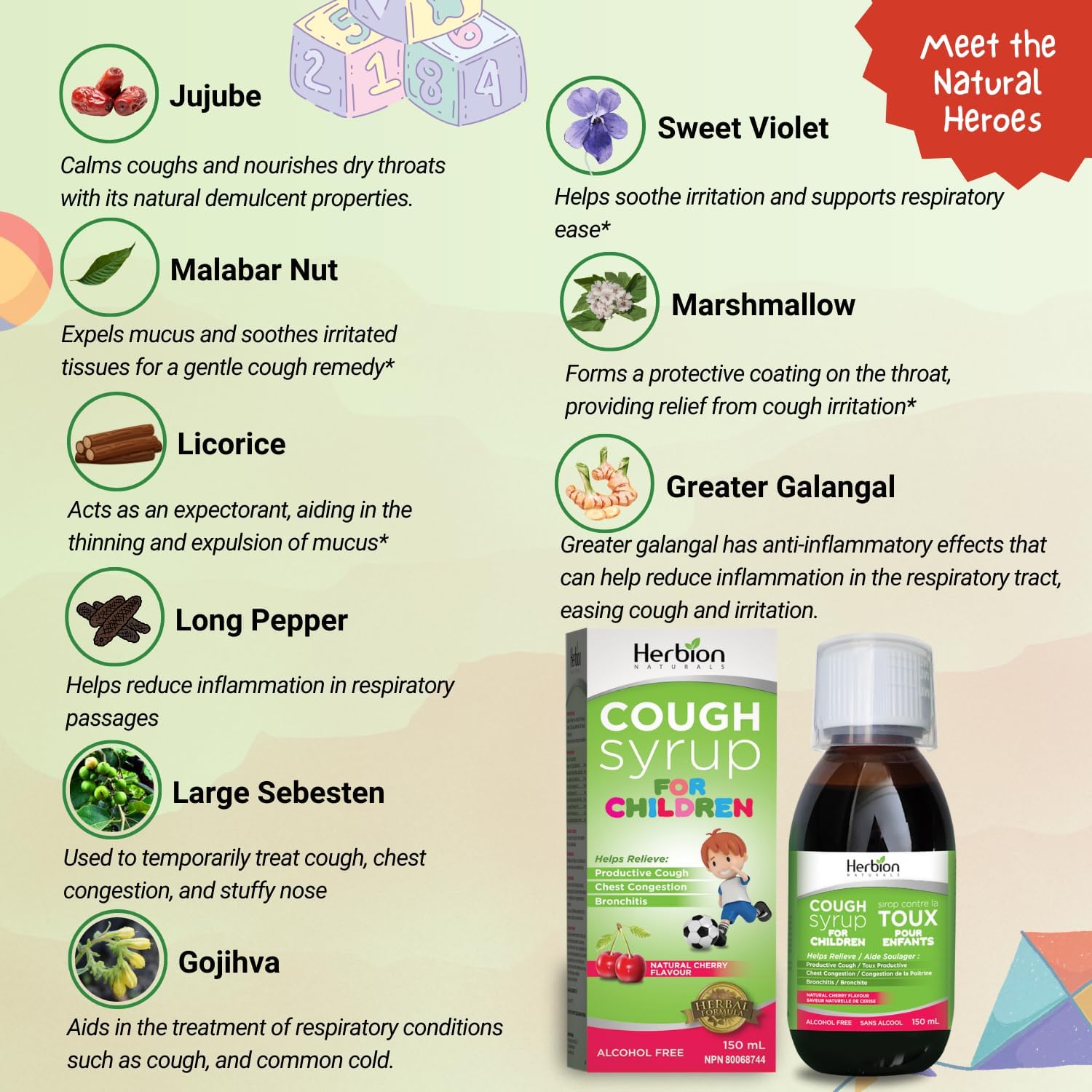 Children Cough Syrup | Herbion Naturals | 150 mL (5 FL Oz)