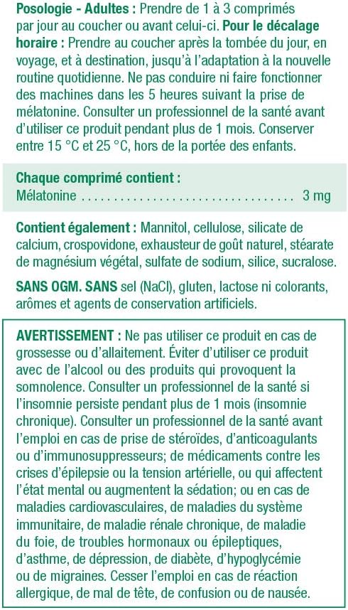 Melatonin 3 mg (Fast Dissolving) | Jamieson™ | 100 Tablets