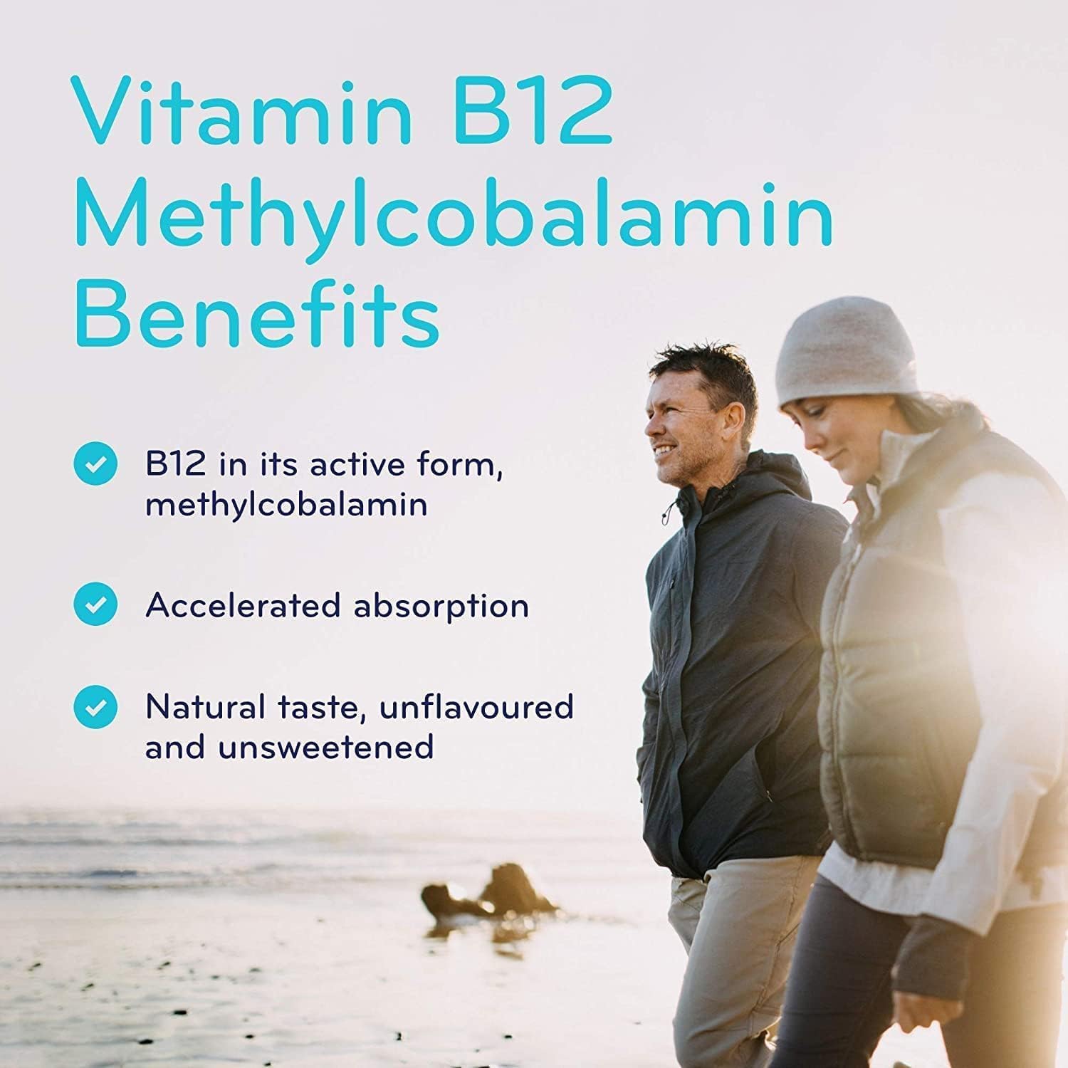 Vitamin B12 1000 mcg Methylcobalamin by Sisu – Sublingual Energy & Nervous System Support | 90 Tablets