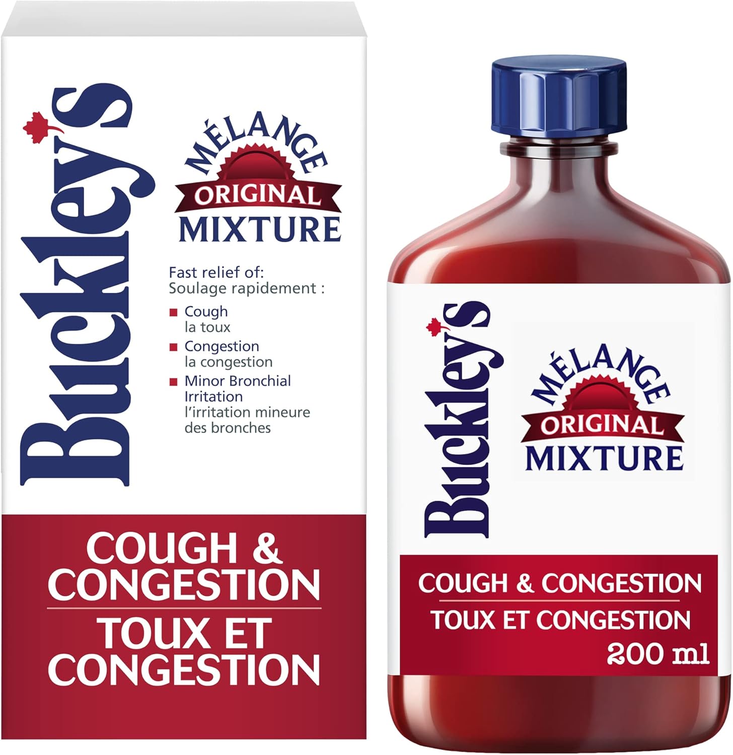 Buckley’s® Original Mixture – Fast Relief for Cough, Congestion & Mucus | 100 mL or 200 mL