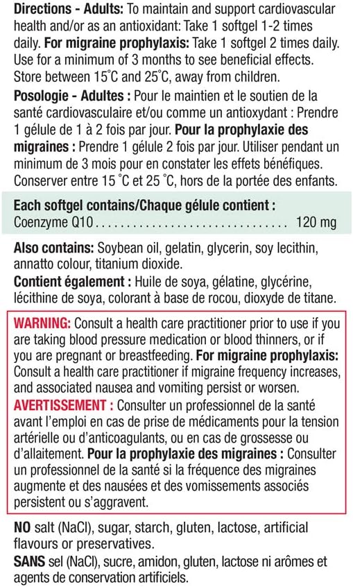 CoQ10 120mg | Jamieson™ | 60 Softgels