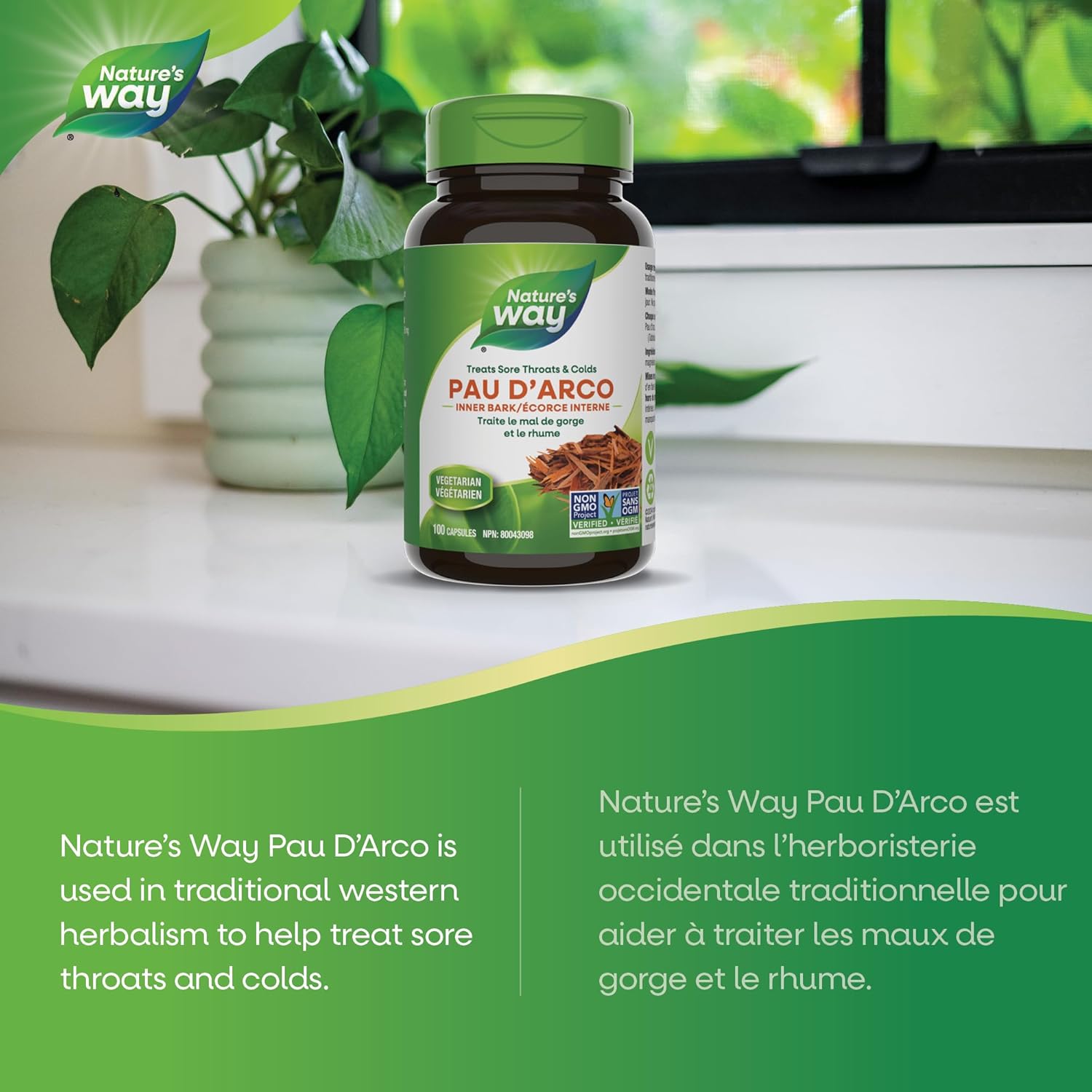 Pau D'Arco Inner Bark 545mg | Nature's Way® | 100 or 180 Capsules