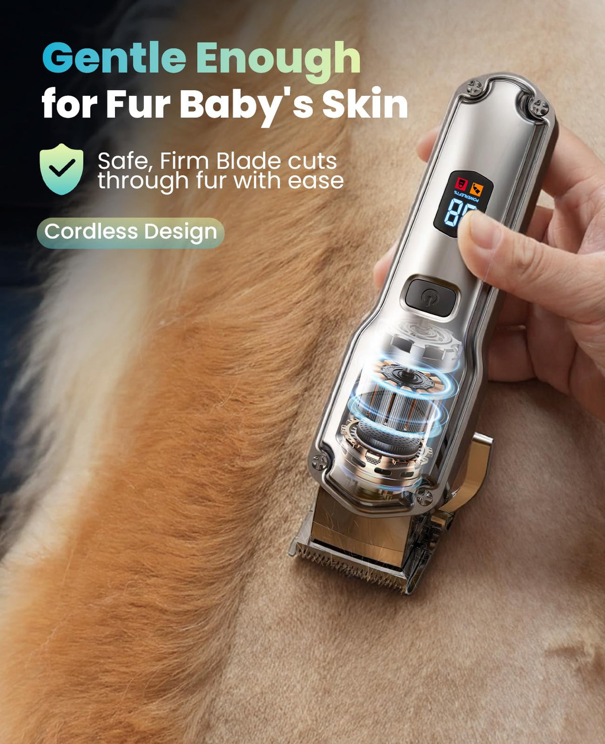 oneisall Dog Clippers for Grooming for Thick Heavy Coats/Low Noise Rechargeable Cordless Pet Shaver with Stainless Steel Blade/Waterproof Dog Shaver for Dogs Pets and Animals ๐ All In One Marketplace Canada